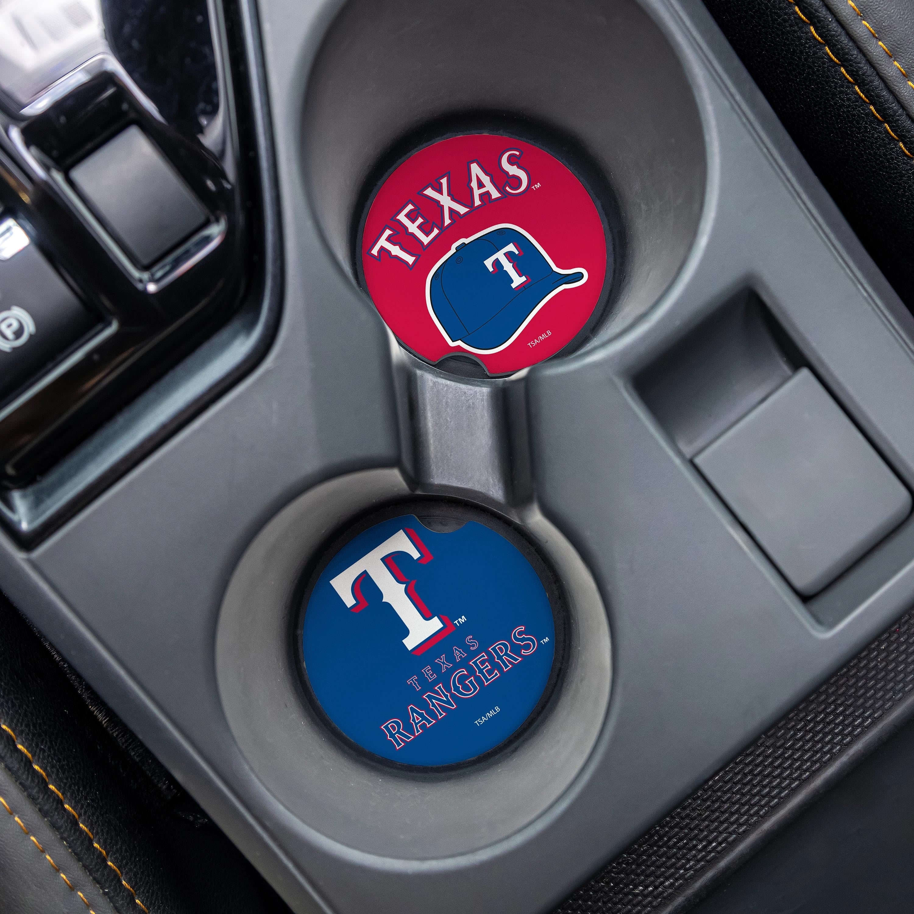 Texas Rangers 4 Piece Ceramic Car Coaster Set