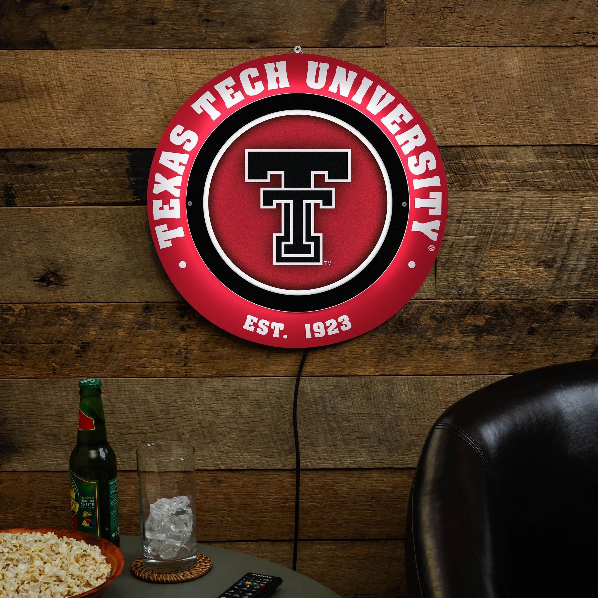 Texas Tech University Led Metal Lit Wall Sign Decor