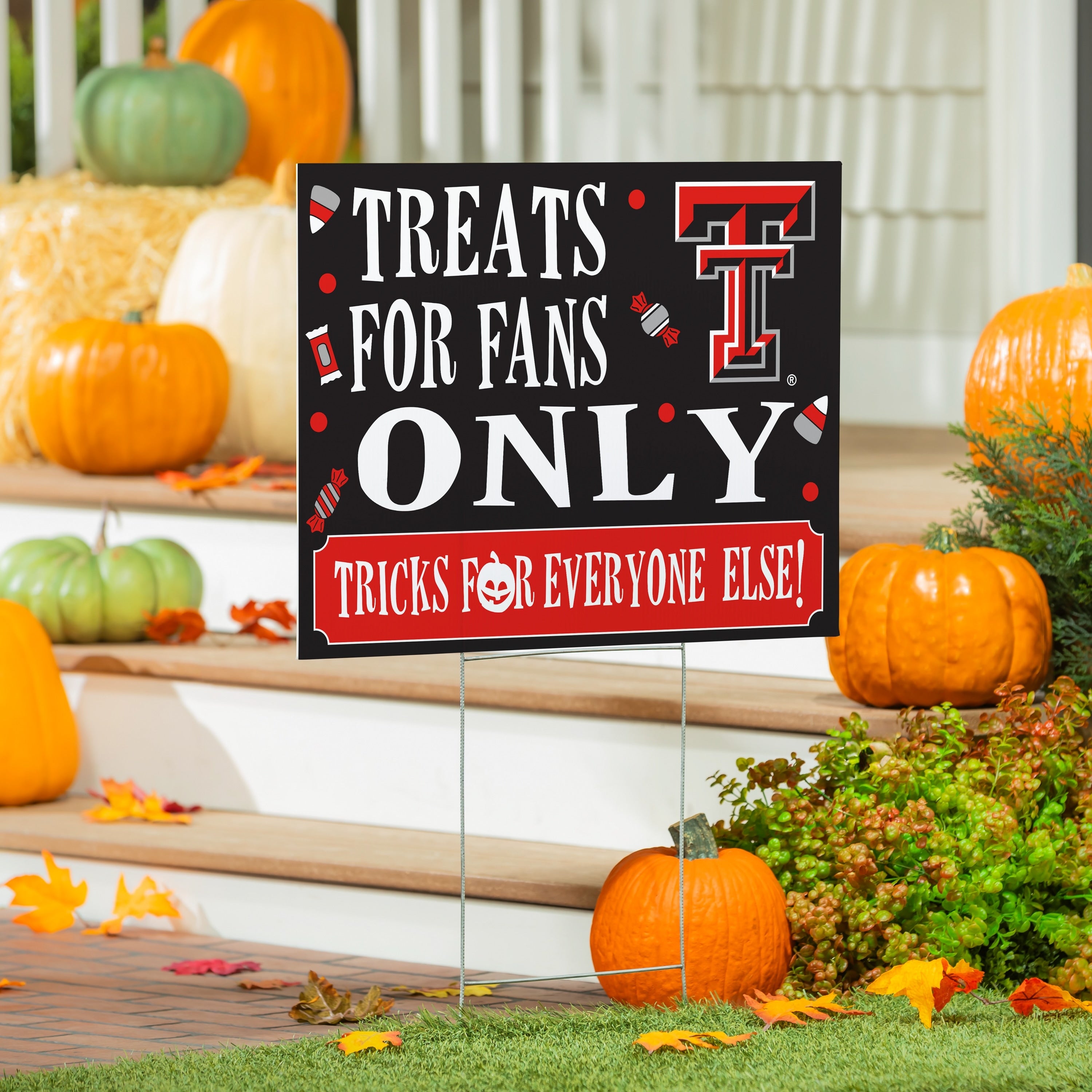 Texas Tech University Yard Sign Halloween Treats For Fans