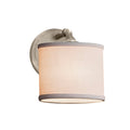 Textile Bronx Ada 1 Light Brushed Nickel Wall Sconce White Oval Shade