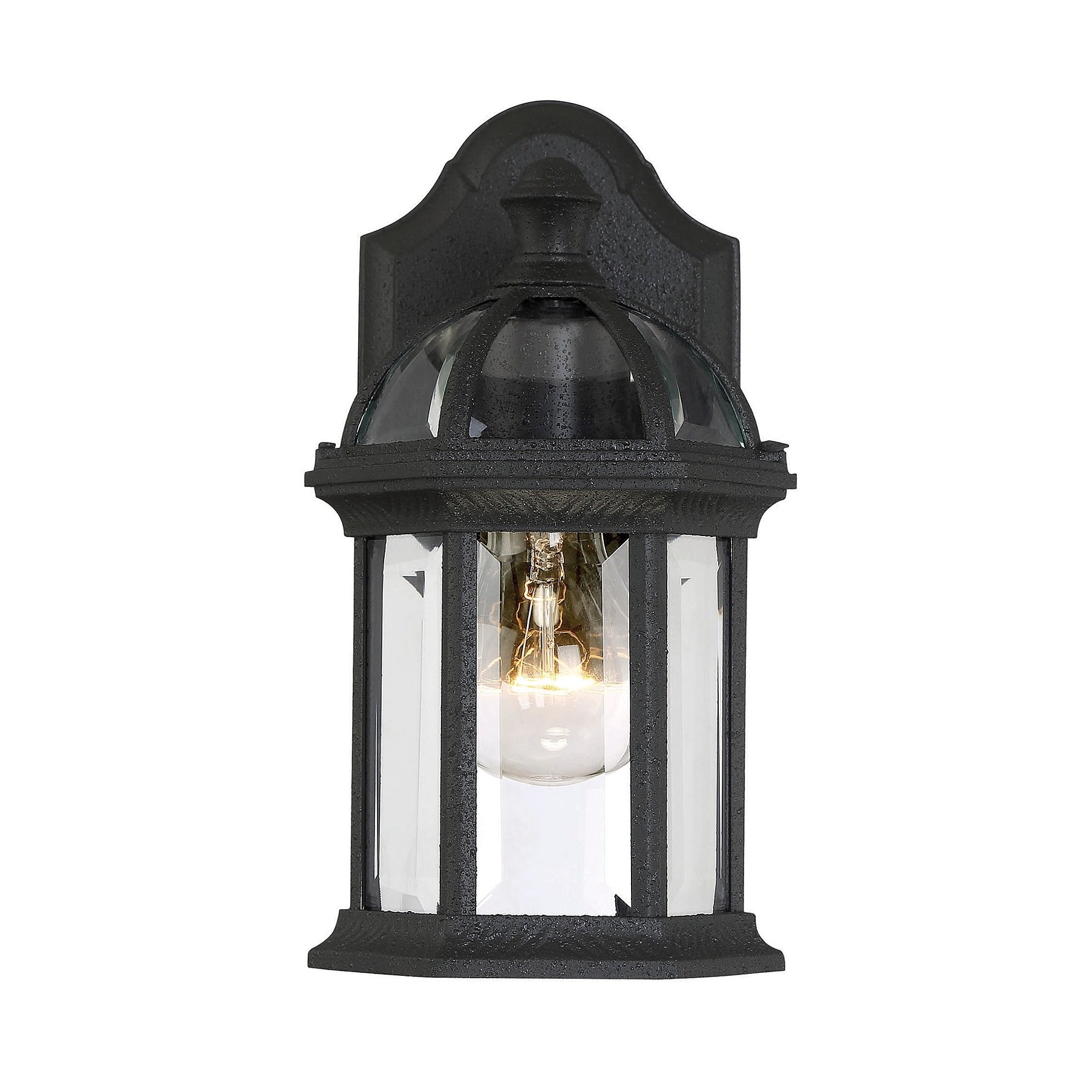 Textured Black Kensington Outdoor Wall Lantern