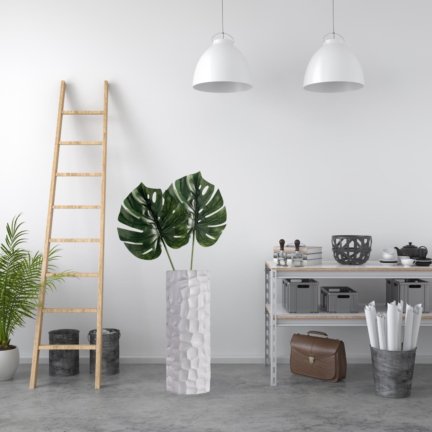 Modern Decor Textured Vase Short