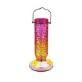 Textured Iridescent Glass Hummingbird Feeder