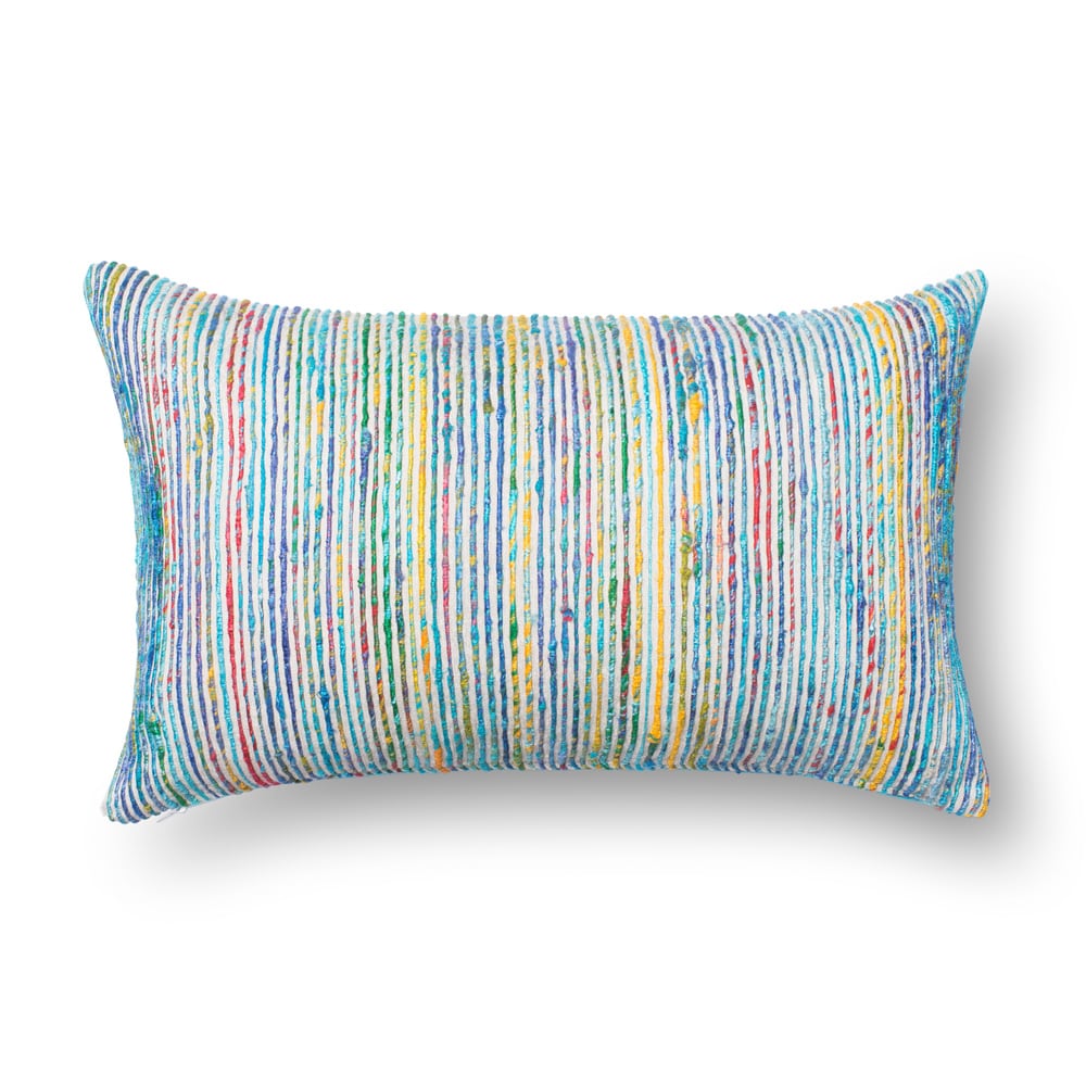 Textured Multi Stripe 13 X 21 Throw Pillow Or Pillow Cover