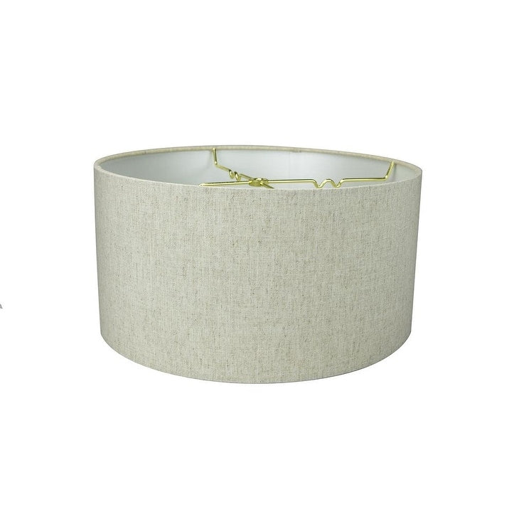 Textured Oatmeal Hardback Drum Lampshade 16X16X8