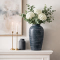Textured Terracotta Vase With Distressed Finish Tall Flower Vase