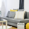 Textured And Striped Throw Pillow