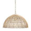 Thad 1 Light Natural Woven Rattan Dome Pendant 24.5L X 24.5W X 14.5H
