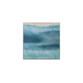 Thaddeo Painting Acrylic On Felt Solid Pine Frame Atmospheric Blue Landscape Tonal Layers Multi