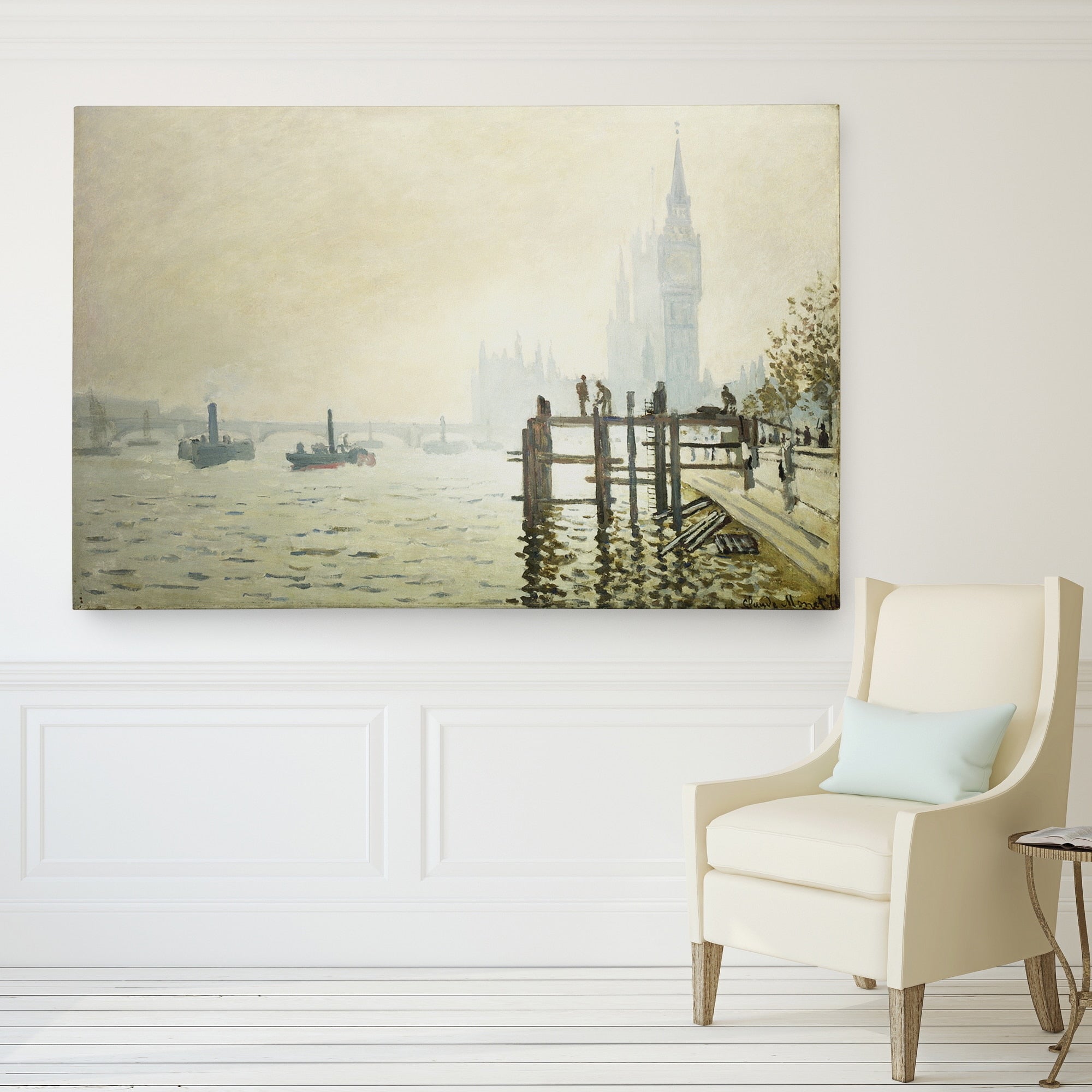 Wexford Home Thames Below Westminster Canvas Wall Art