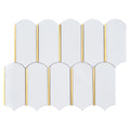 Thassos White Gold Metal Novelty Mosaic Wall Floor Tile 1 Case 10 Sheets