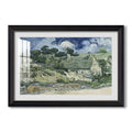 Thatched Cottages At Cordeville 1890 Vincent Van Gogh Custom Framed Print