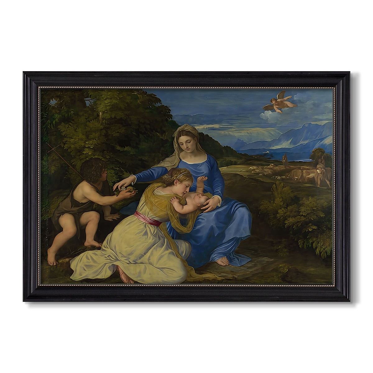 The Aldobrandini Madonna 1532 Titian Custom Framed Canvas