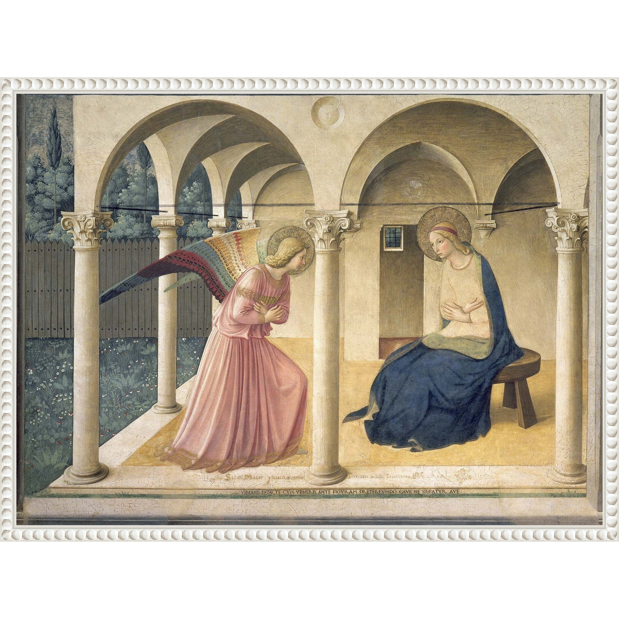 The Annunciation C1438 45 By Fra Angelico Framed Canvas Wall Art Print