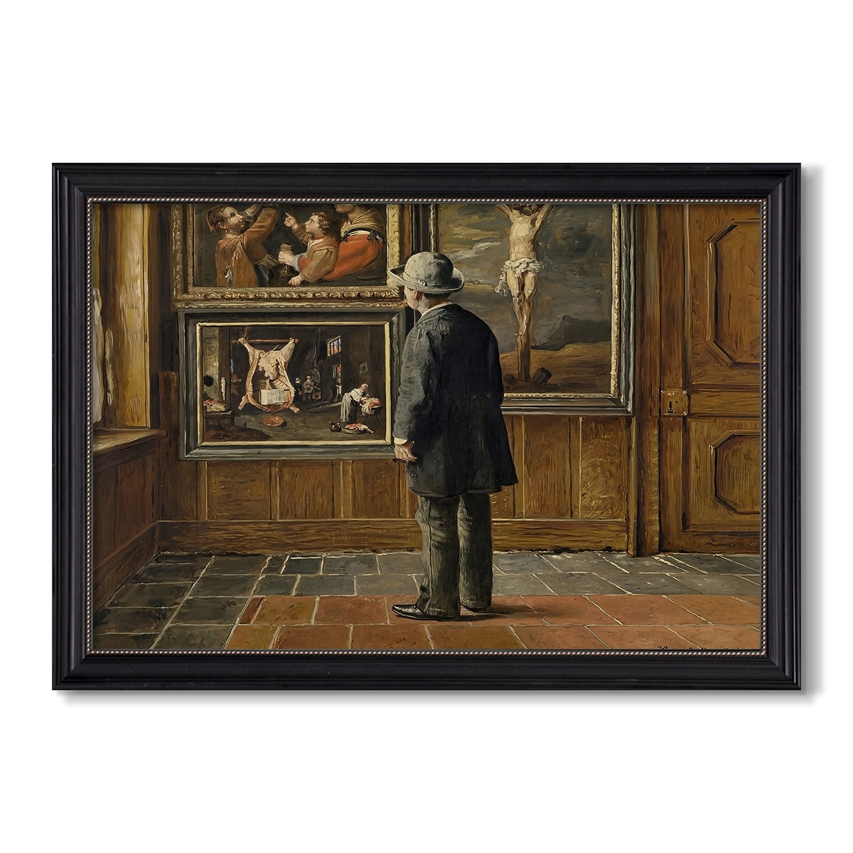 The Art Lover 1884 Henri De Braekeleer Custom Framed Canvas