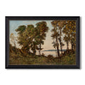 The Banks Of The Allier 1894 Henri Harpignies Custom Framed Canvas