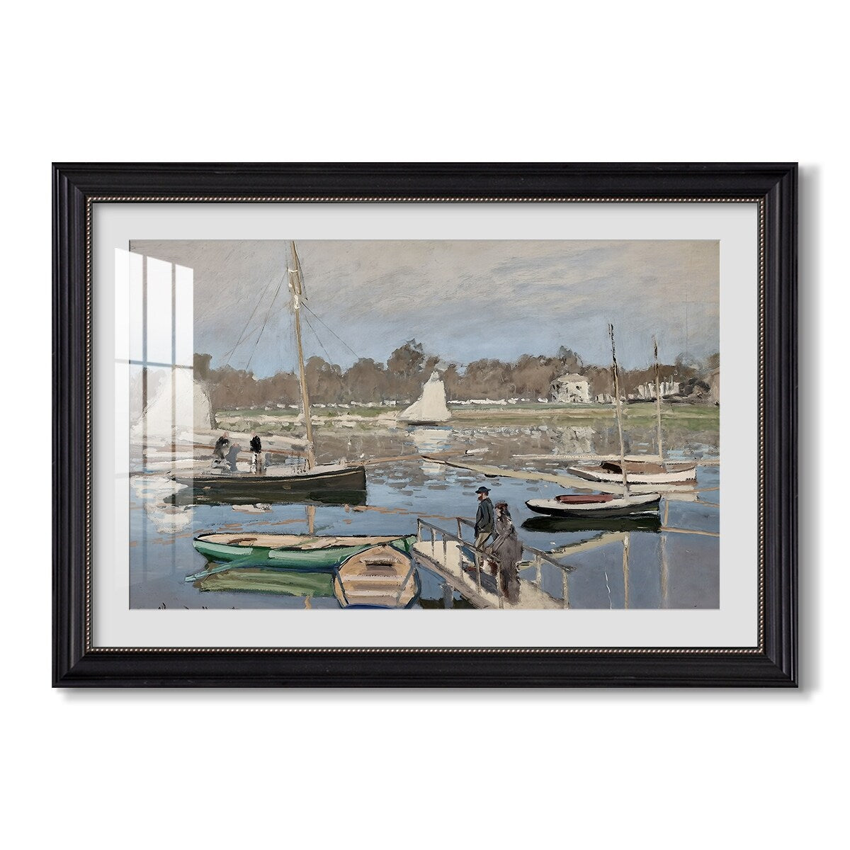 The Basin At Argenteuil 1874 Claude Monet Custom Framed Print