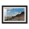 The Beach At Honfleur 1864 Claude Monet Custom Framed Print