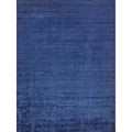 The Blues Handloomed Bamboo Silk Navy Area Rug