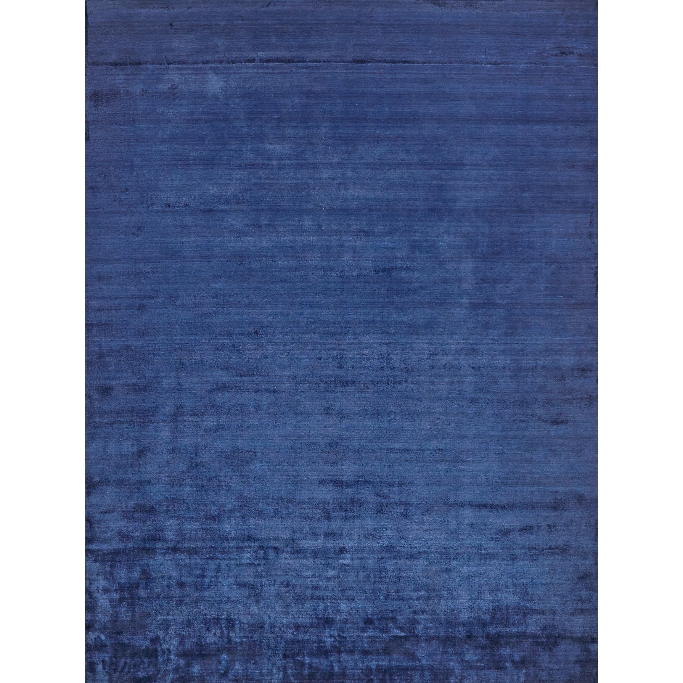 The Blues Handloomed Bamboo Silk Navy Area Rug