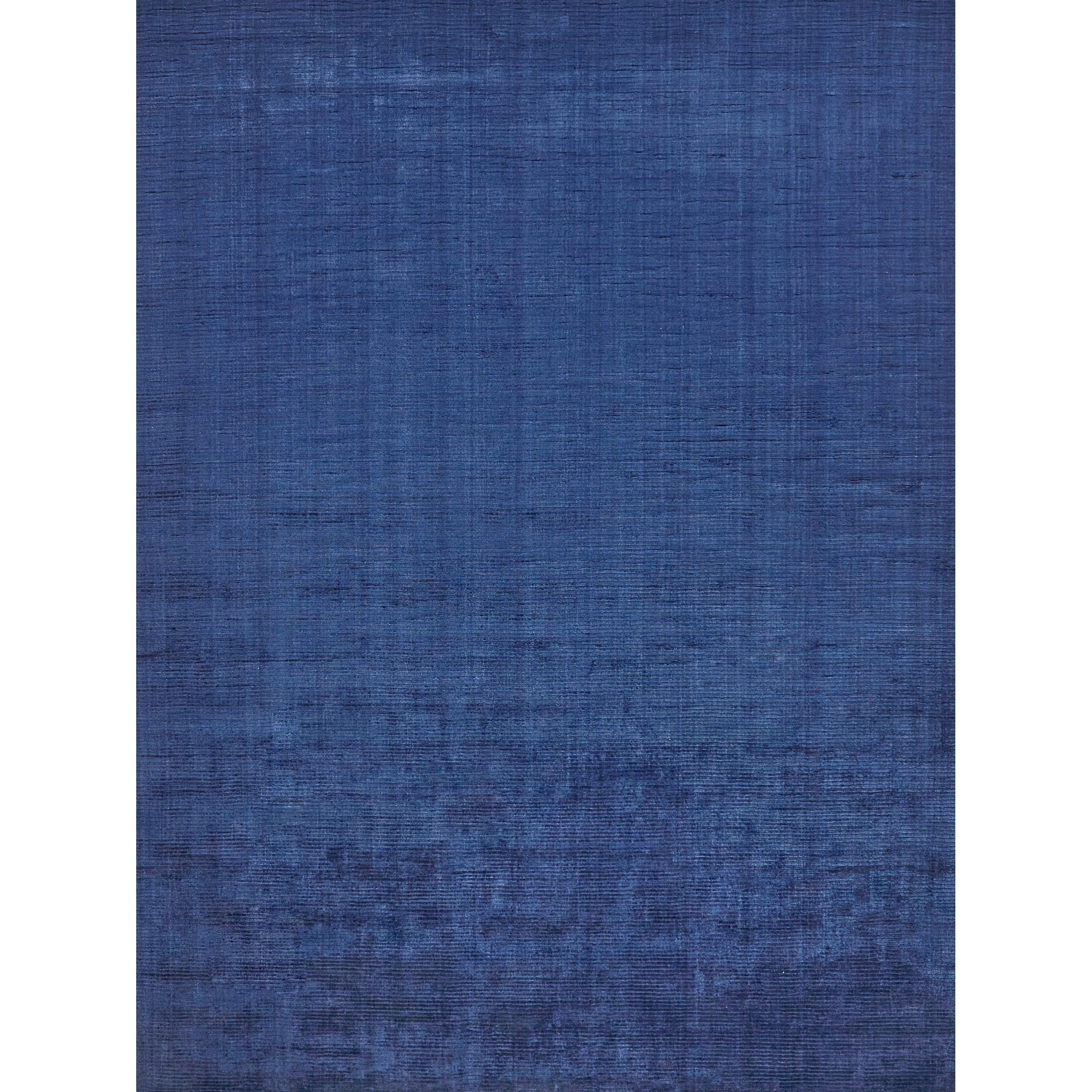 The Blues Handloomed Bamboo Silk Navy Area Rug