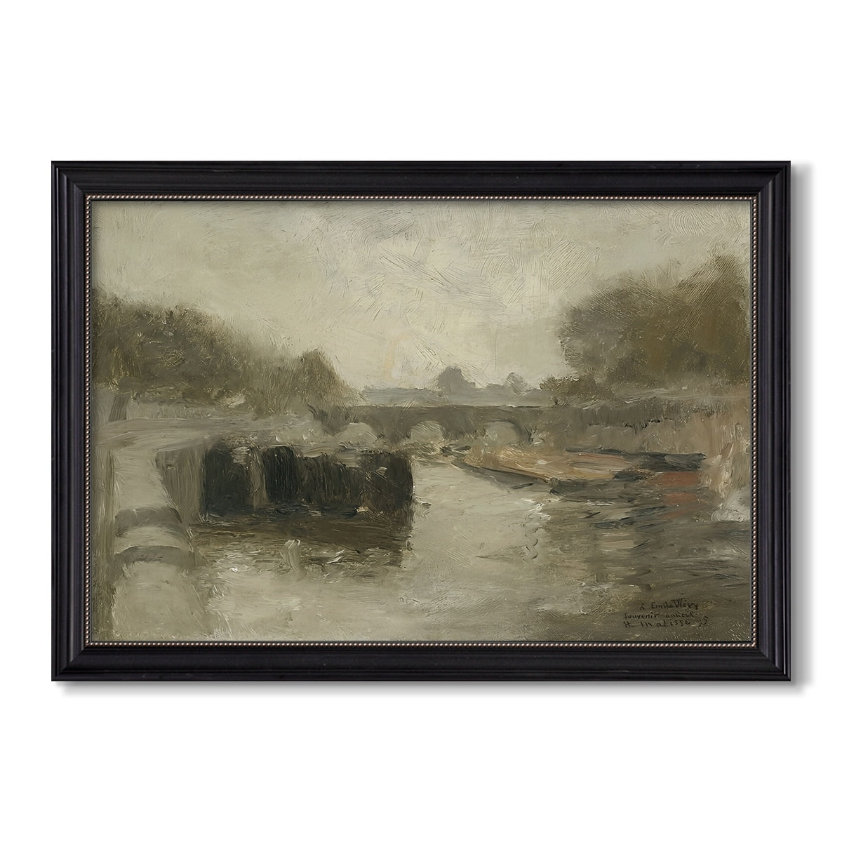 The Bridge 1895 Henri Matisse Custom Framed Canvas