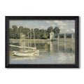 The Bridge At Argenteuil 1874 Claude Monet Custom Framed Canvas