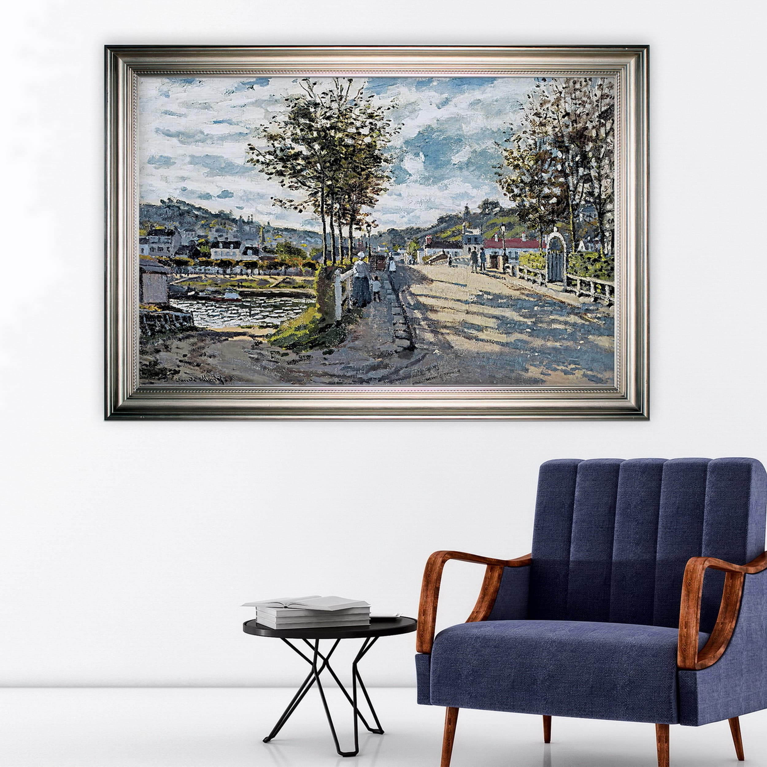 The Bridge At Bougival Silver Frame