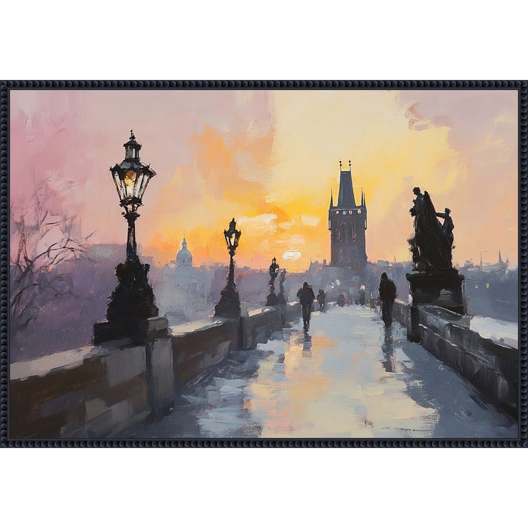 The Bridge By Tradelink Inhouse Artist Framed Canvas Wall Art Print