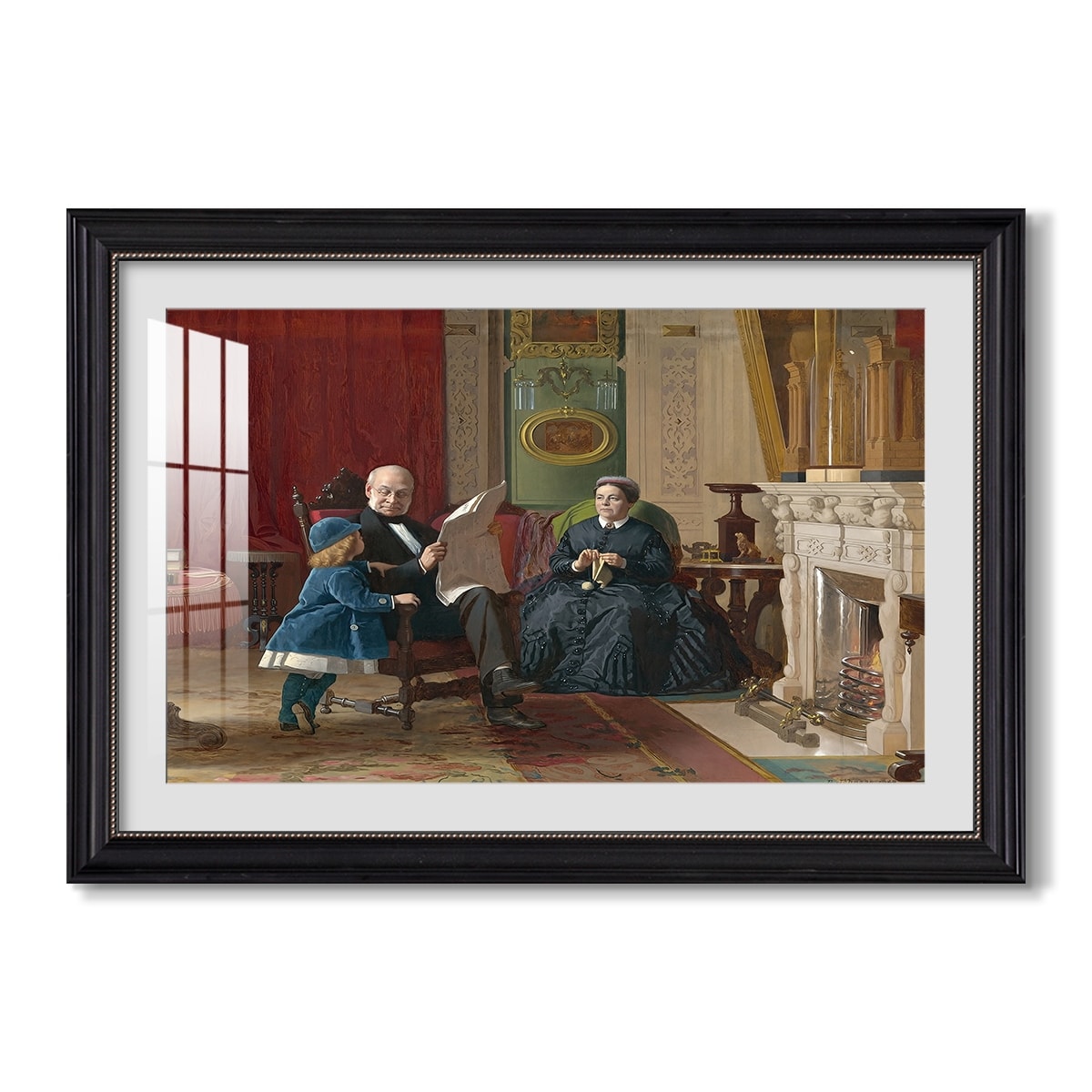The Brown Family 1869 Eastman Johnson Custom Framed Print