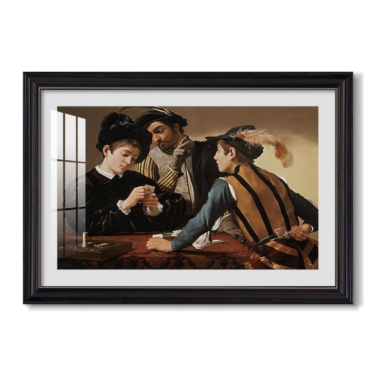 The Cardsharps C 1594 Caravaggio Custom Framed Print
