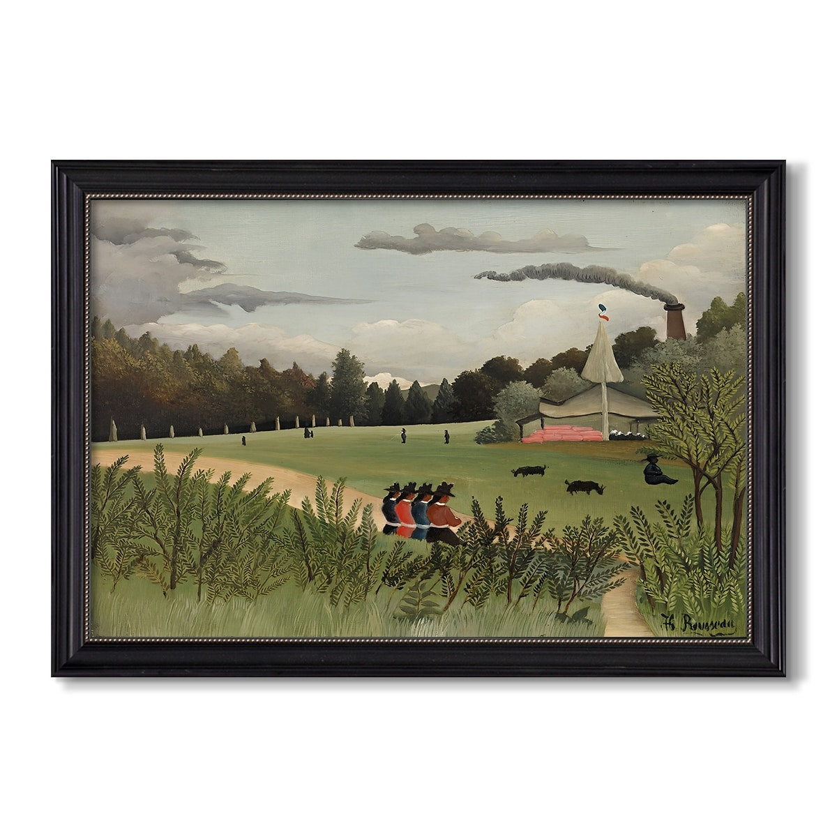 The Chair Factory At Alfortville 1897 Henri Rousseau Custom Framed Canvas