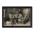 The Chess Players 1858 Ernest Meissonier Custom Framed Canvas