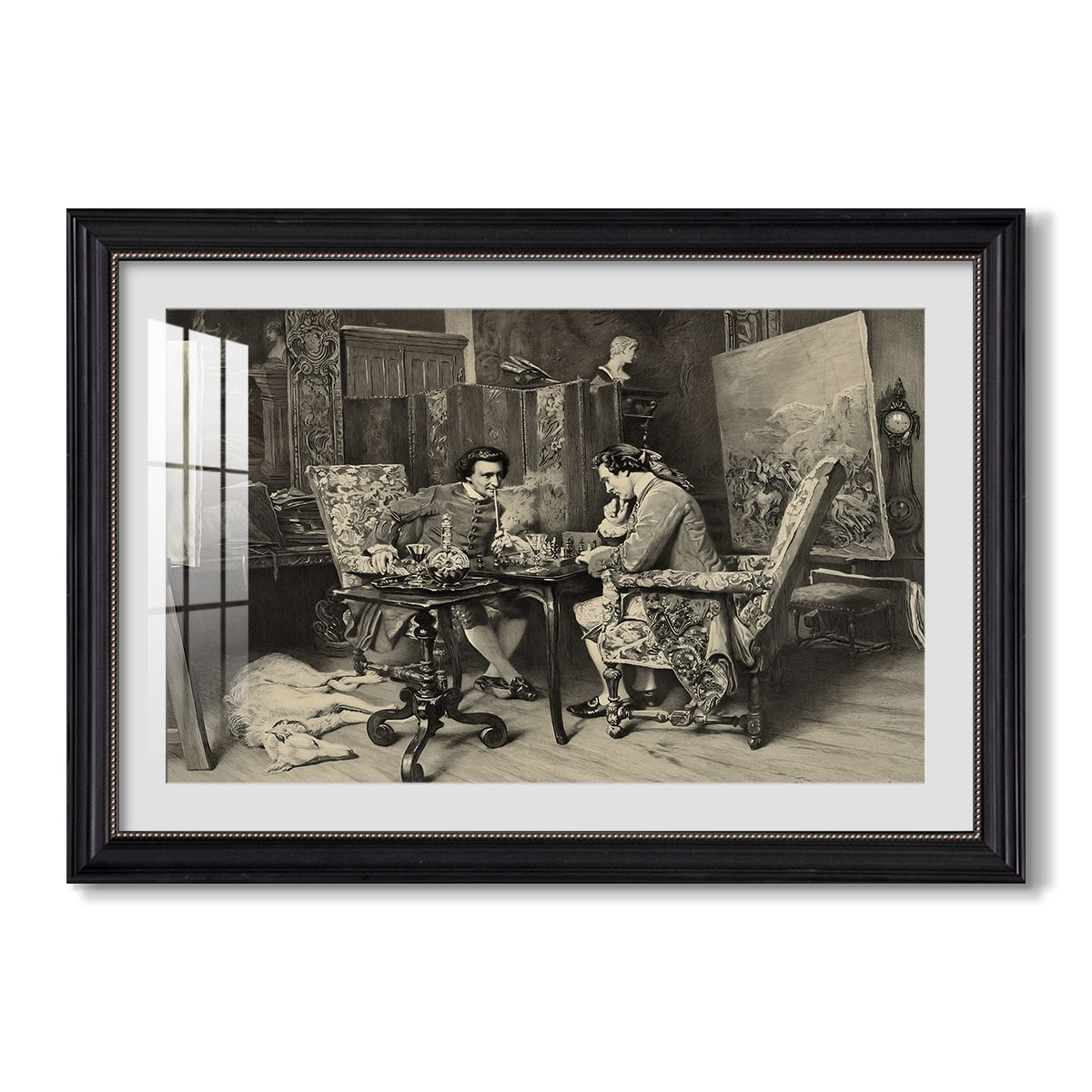 The Chess Players 1858 Ernest Meissonier Custom Framed Print