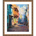 The City Street By Tradelink Inhouse Artist Wood Framed Wall Art Print Antique Bronze