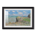 The Cliff Walk At Pourville 1882 Claude Monet Custom Framed Print