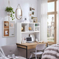 The College Cube Thick Desk Bookshelf White By Dormco