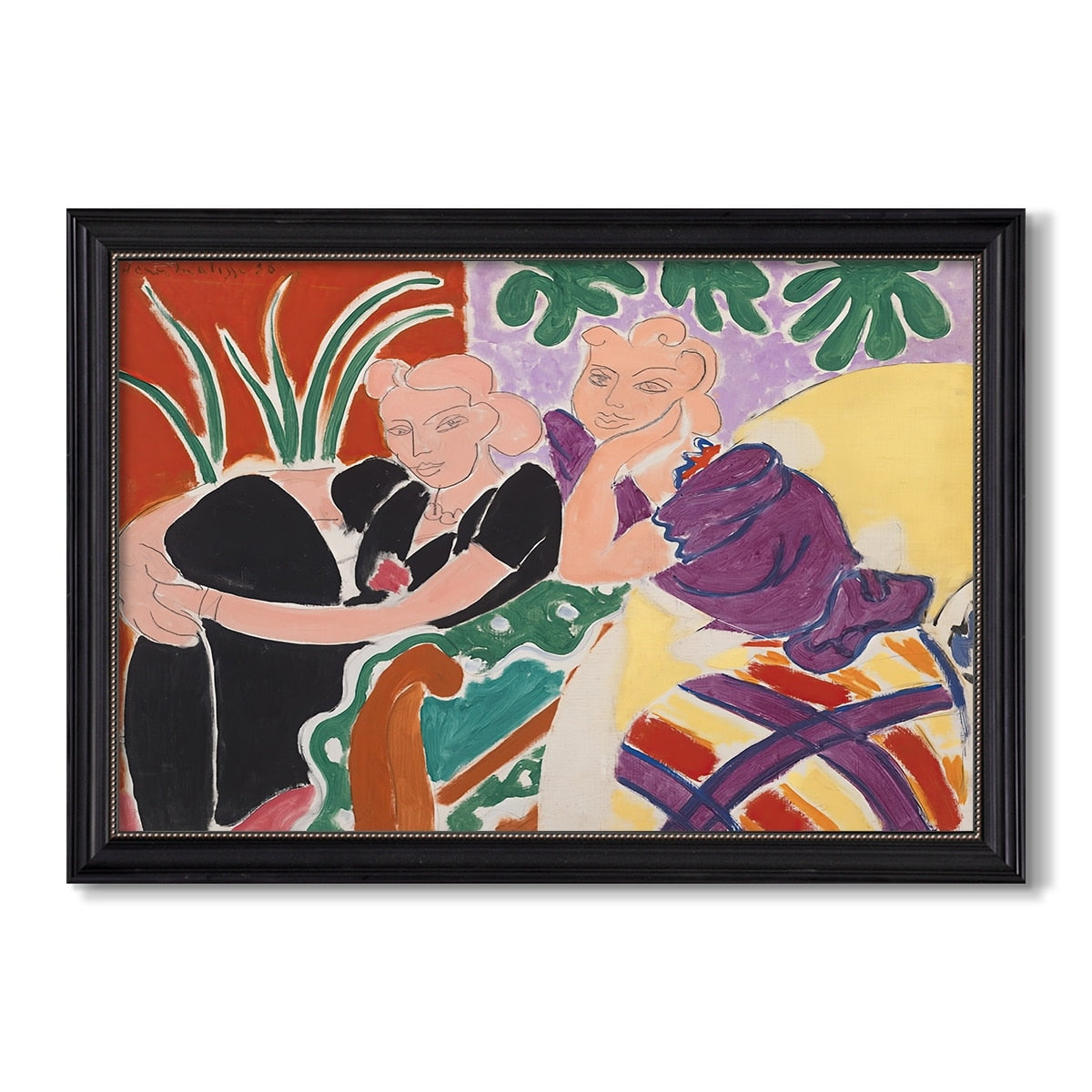 The Conversation 1938 Henri Matisse Custom Framed Canvas