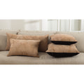 The Corium Collection Classic Leather Lumbar Throw Pillow Poly Filled