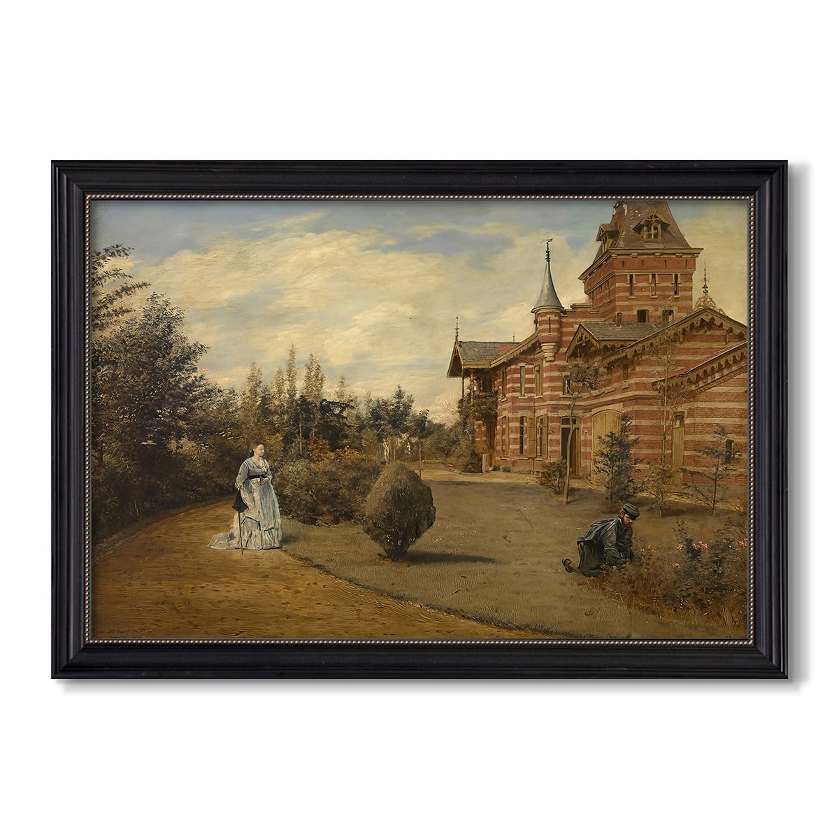 The Country House Of Gustave Couteaux 1871 Henri De Braekeleer Custom Framed Canvas