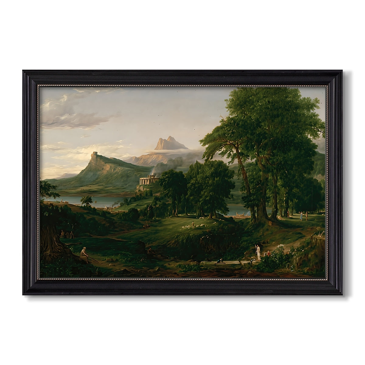 The Course Of Empire The Arcadian 1834 Thomas Cole Custom Framed Canvas