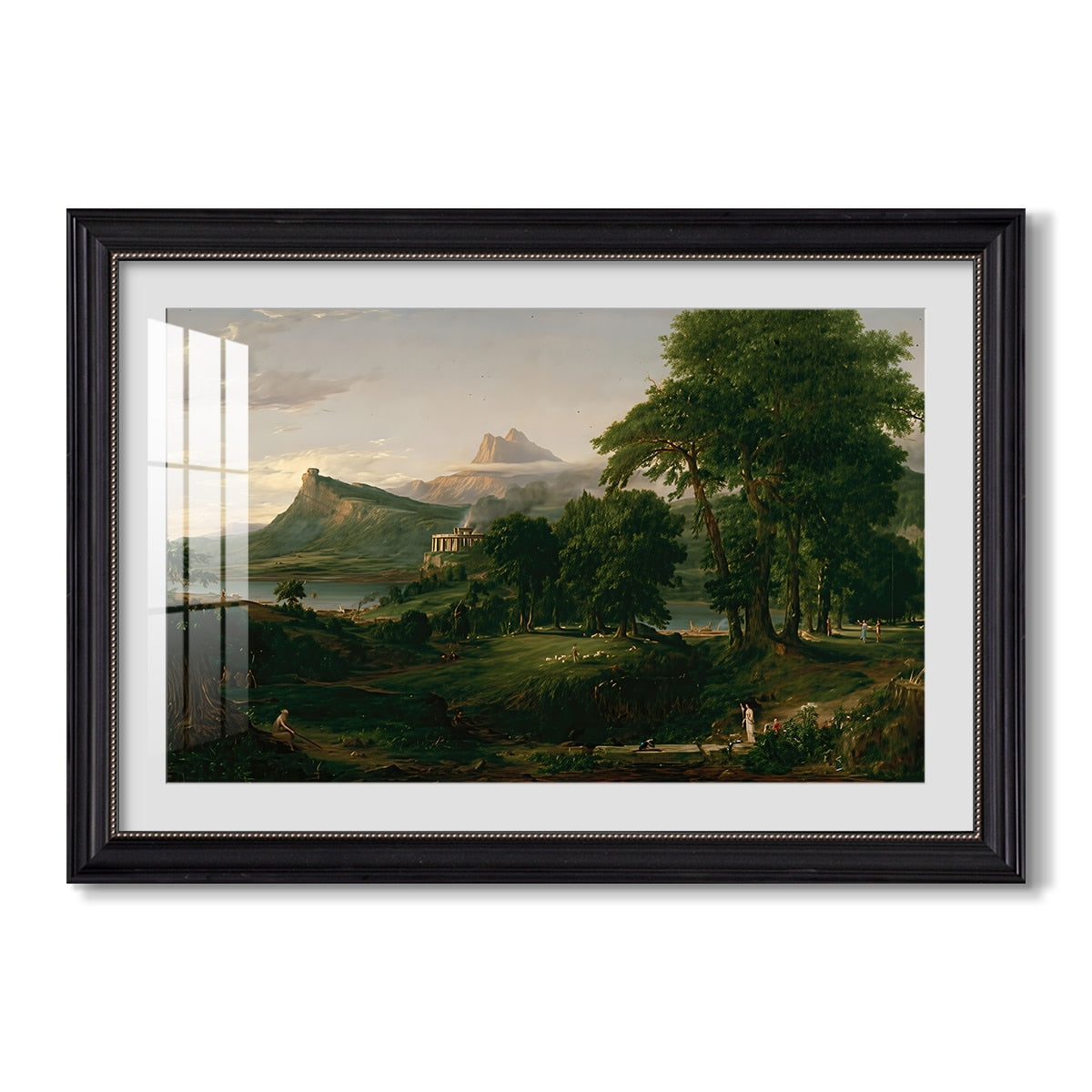 The Course Of Empire The Arcadian 1834 Thomas Cole Custom Framed Print