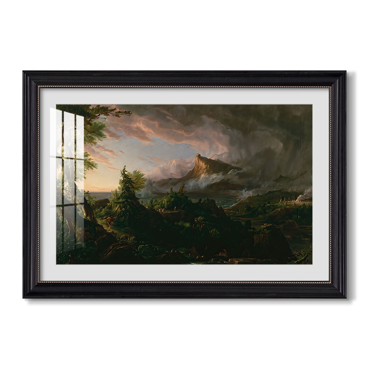 The Course Of Empire The Savage 1834 Thomas Cole Custom Framed Print