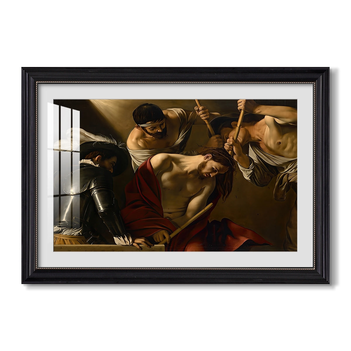 The Crowning With Thorns C 1602 1604 Caravaggio Custom Framed Print
