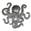 The Curated Nomad 16 Inch Embossed Octopus Recycled Metal Haitian Wall Art