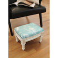 The Curated Nomad Algiers Seashells Nail Head Trim Footstool