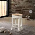 Amaro 24 Inch Swivel Rush Seat Counter Stool N A