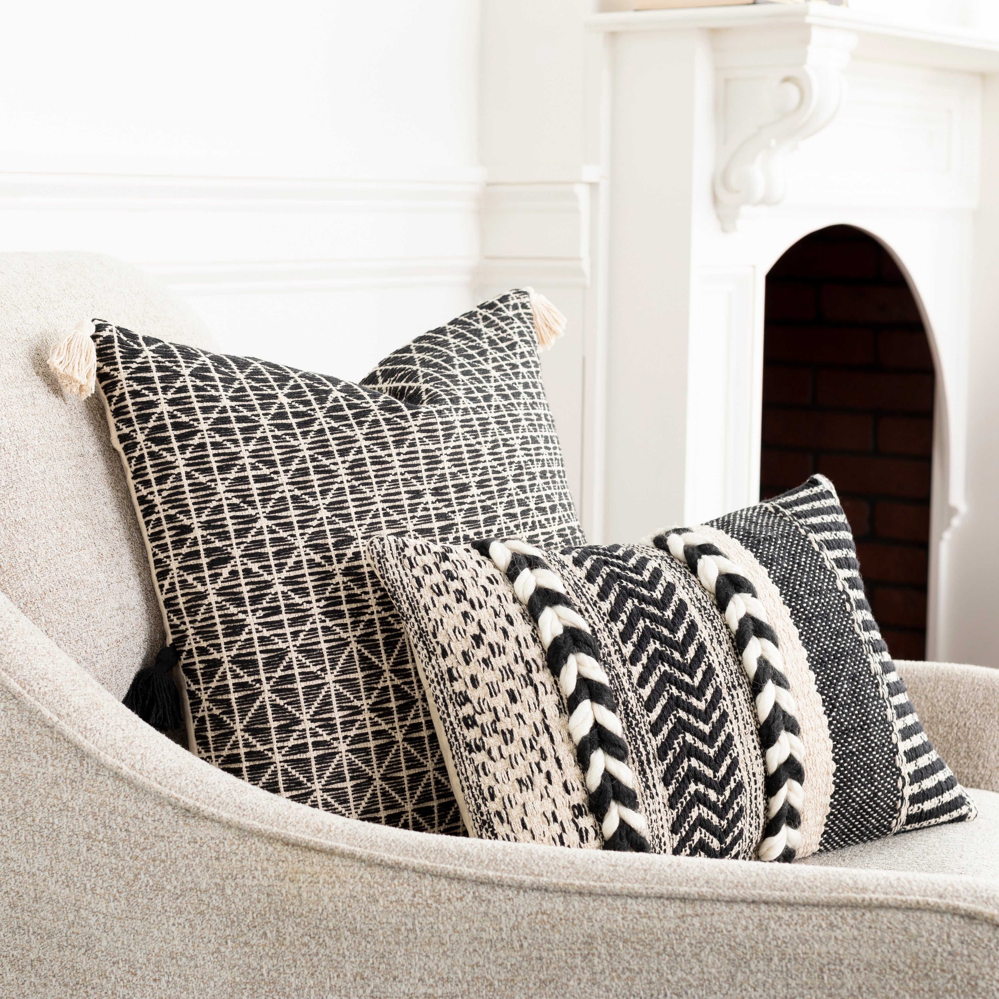 The Curated Nomad Azalea 13X20 Inch Handwoven Boho Lumbar Throw Pillow