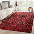 Kaleem Indoor Outdoor Medallion Red Black Area Rug