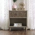 Calabria Traditional Antique White 1 Drawer Nightstand By Foa